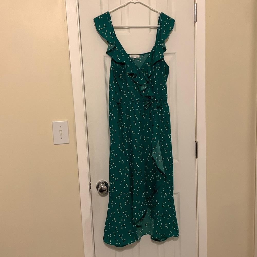 Green Wrap dress